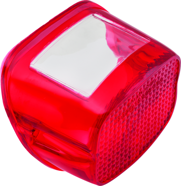 Bikers Choice 73-98 Big Twin And Sportster Replacement Taillight Lens Red Replaces H-D 68034-77 - Bull Strap