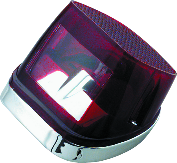 Bikers Choice 73-98 Big Twin And Sportster Replacement Taillight Red Replaces H-D 68008-73B - Bull Strap