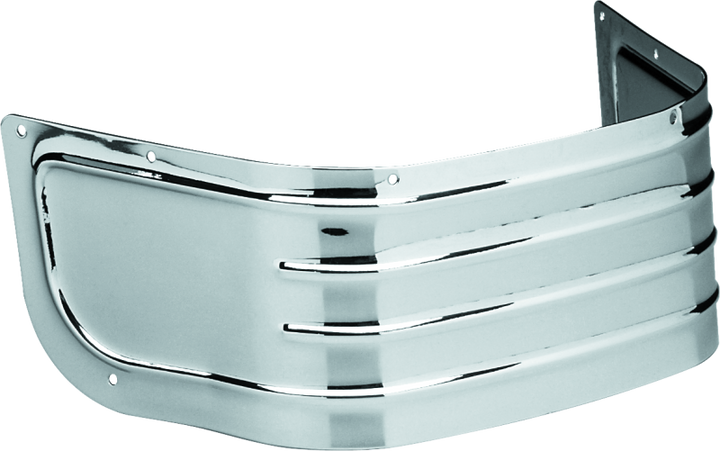 Bikers Choice 80-13 FLH 86-06 FLST Chrome Ribbed Fender Skirt - Bull Strap