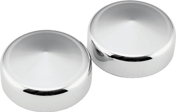 Bikers Choice 84-99 Softail Chrome Swingarm Pivot Bolt Cover Pr - Bull Strap