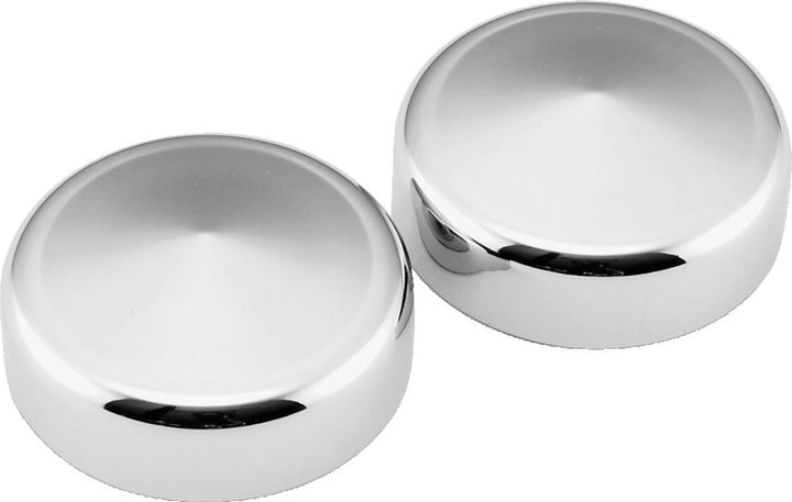 Bikers Choice 84-99 Softail Chrome Swingarm Pivot Bolt Cover Pr - Bull Strap