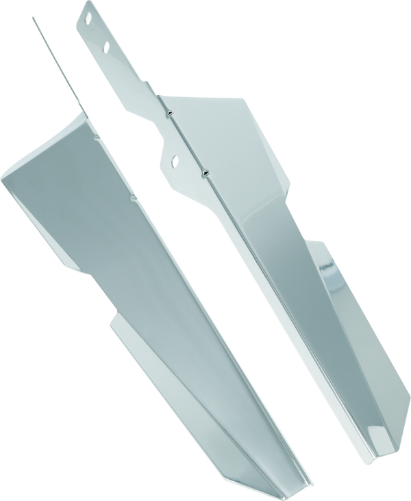 Bikers Choice 86-13 FLST Chrome Wind Deflectors Replaces H-D 58125-90A - Bull Strap