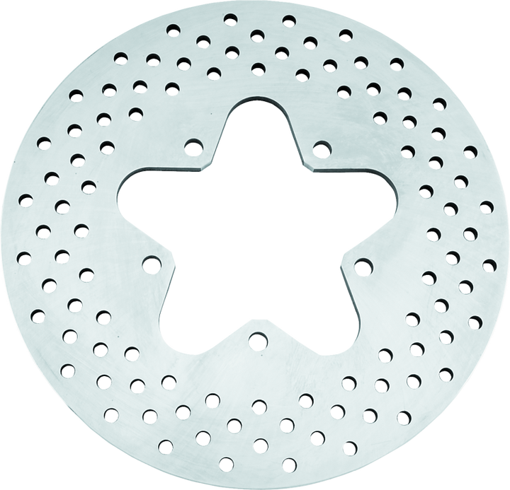Bikers Choice 86-99 FLT Stock Replacement Rear Brake Rotor Drilled Steel - Bull Strap