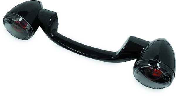Bikers Choice 91-08 Touring 86-17 FLST Narrow Black Rear Turn Signal Bar Kit W/Smoke Lens - Bull Strap