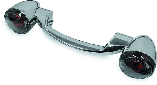 Bikers Choice 91-08 Touring 86-17 FLST Narrow Chrome Rear Turn Signal Bar Kit W/Smoke Lens - Bull Strap