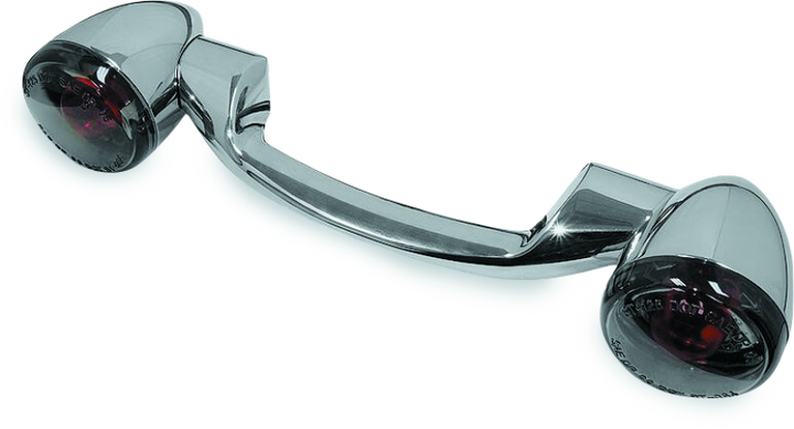 Bikers Choice 91-08 Touring 86-17 FLST Narrow Chrome Rear Turn Signal Bar Kit W/Smoke Lens - Bull Strap