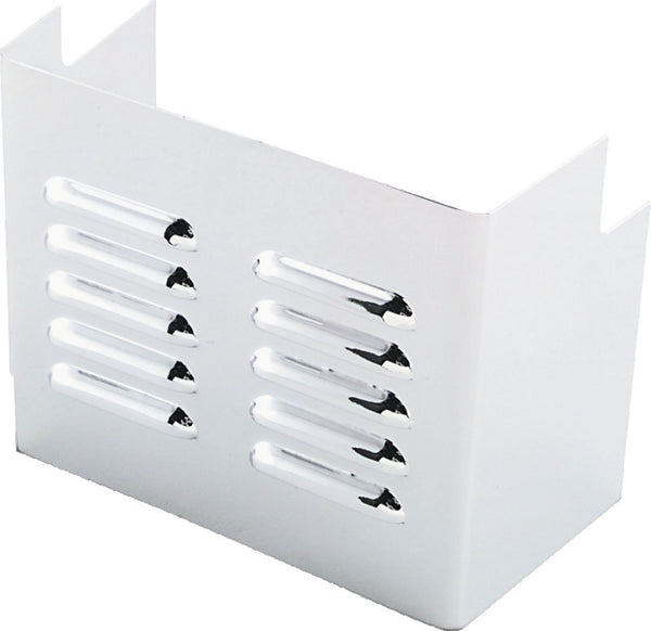 Bikers Choice 91-96 Dyna 73-85 FXE 80-86 FXWG 82-99 XL Chrome Louvered Battery Side Cover - Bull Strap