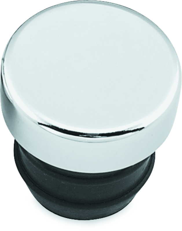 Bikers Choice Big Twin & XL Chrome Custom Oil Tank Cap 1 3/16 Inch Push In Replaces H-D 62644-84T - Bull Strap
