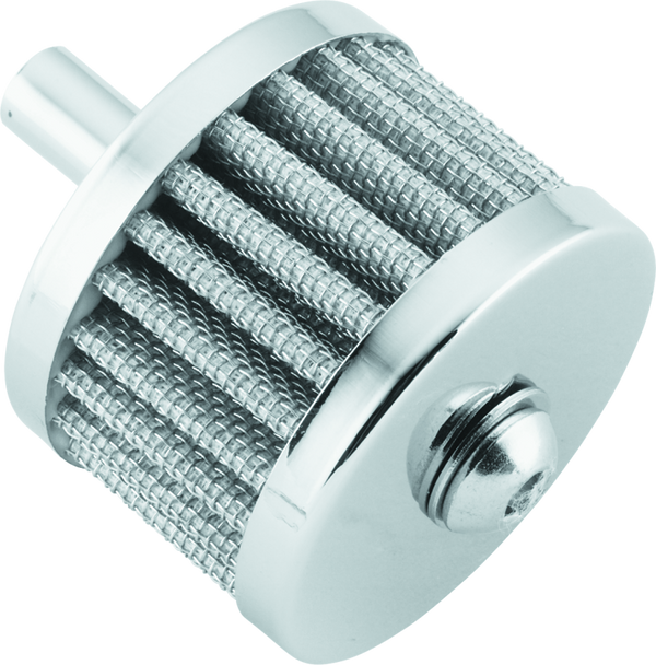 Bikers Choice Chrome 3/8 Inch Breather Filter With Bolt - Bull Strap