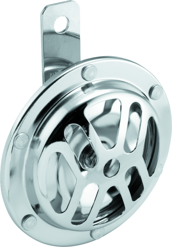 Bikers Choice Chrome 4 Inch Horn 12V Universal - Bull Strap