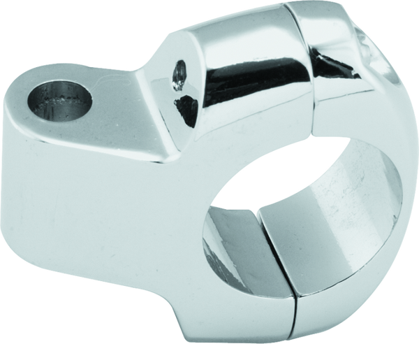 Bikers Choice Chrome Custom Mirror Clamp For 1 Inch Bar Universal - Bull Strap
