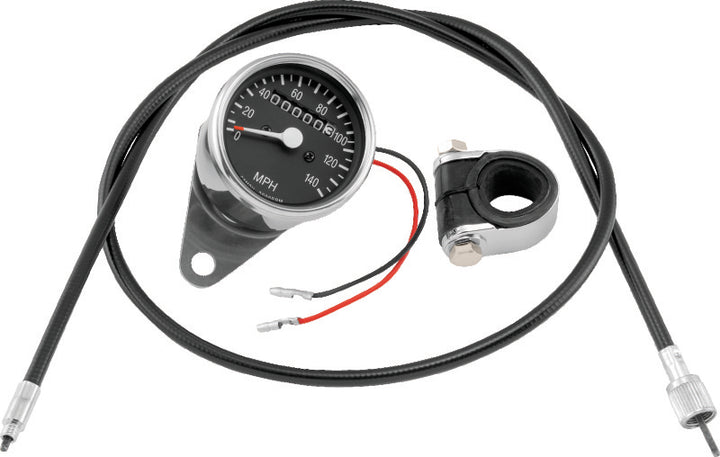 Bikers Choice L73-94 XL 73-94 FX FXR 2:1 Custom Mini Speedo Kit Black Face 140 Mph 2 1/2 Inch - Bull Strap