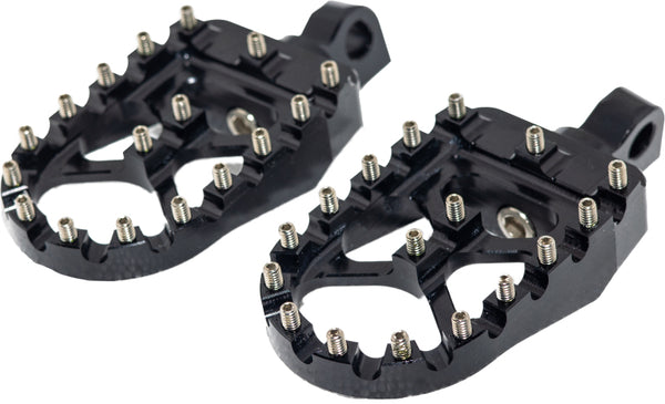 Bikers Choice Male Mount BMX Style Black Footpegs Pr - Bull Strap