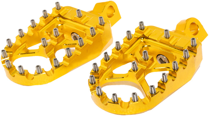 Bikers Choice Male Mount BMX Style Gold Footpegs Pr - Bull Strap
