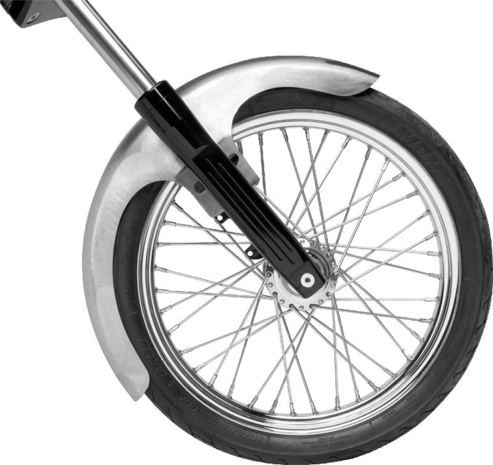 Bikers Choice Outlaw Raw Front Fender Wide Glide 21 Inch Wheel Undrilled Custom - Bull Strap
