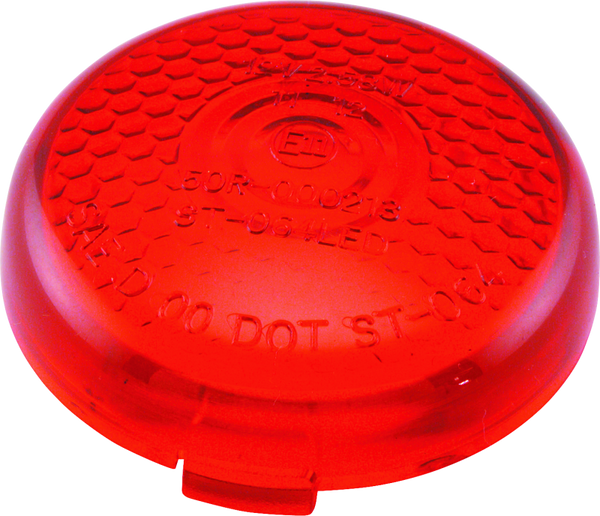 Bikers Choice Replacement Honeycomb Red Lens For LED Bullet Turn Signal - Bull Strap