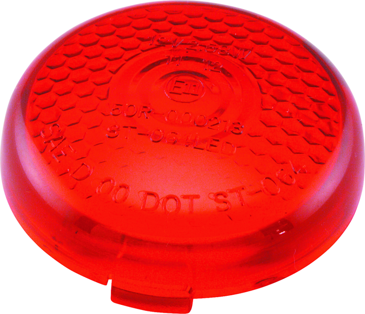 Bikers Choice Replacement Honeycomb Red Lens For LED Bullet Turn Signal - Bull Strap