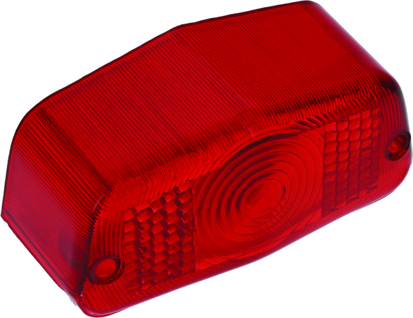 Bikers Choice Small Custom Tail Lamp Lamp Replacement Lens Lucas Style Red - Bull Strap