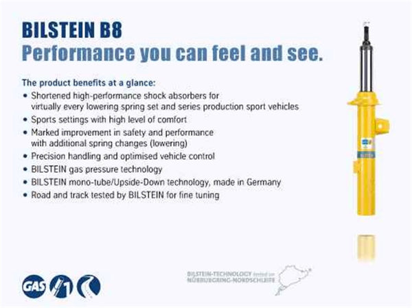 Bilstein B8 5162 Series 17-18 Ford F-250/F-350 Front Monotube Suspension Leveling Kit (for 2in Lift) - Bull Strap