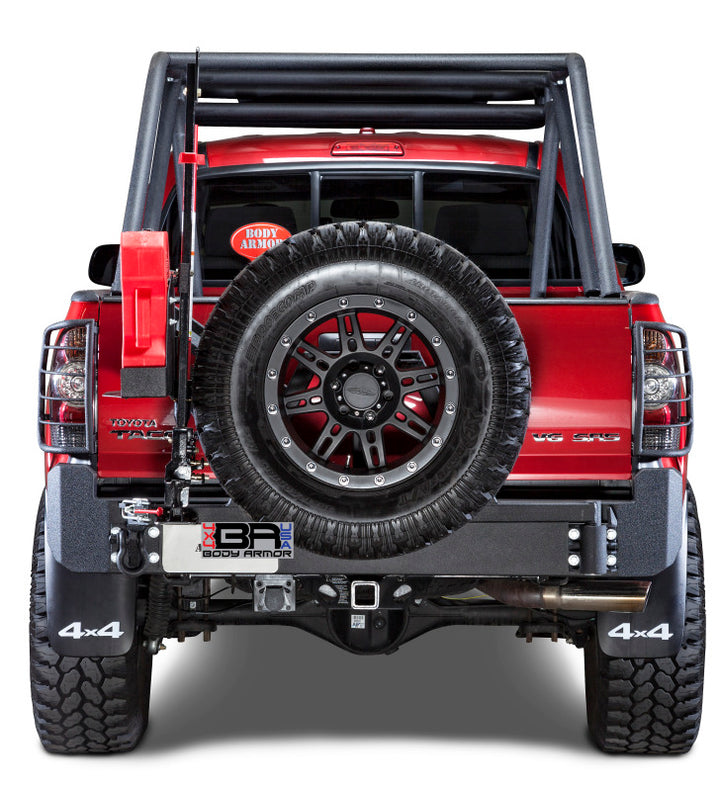 Body Armor 4x4 05-15 Toyota Tacoma Pro Series Tire Carrier Fits TC-2961 Only - Bull Strap