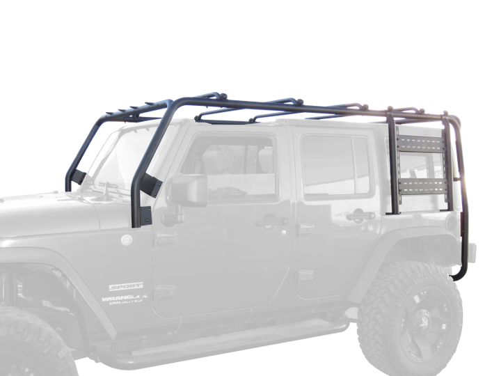 Body Armor 4x4 07-18 Jeep Wrangler JK 4dr Roof Rack Frame Crossbars/Rails - Bull Strap