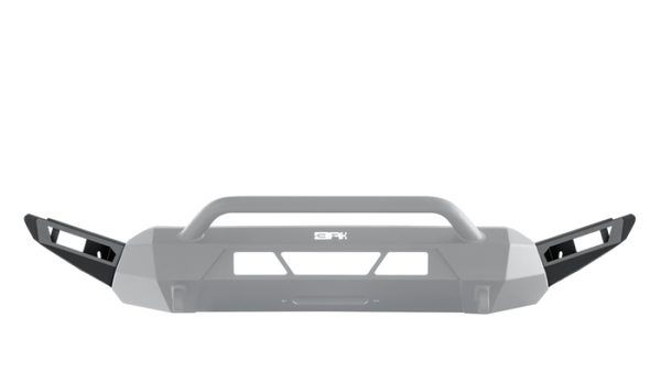 Body Armor 4x4 16-22 Toyota Tacoma HiLine Bumper High Clearance Side Wings (Black) - Bull Strap