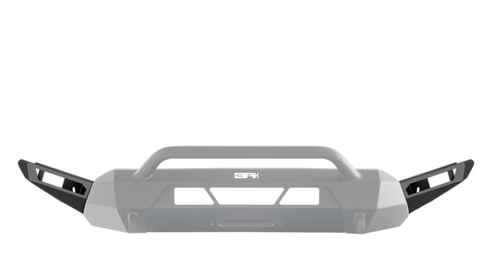 Body Armor 4x4 16-22 Toyota Tacoma HiLine Bumper High Clearance Side Wings (Black) - Bull Strap