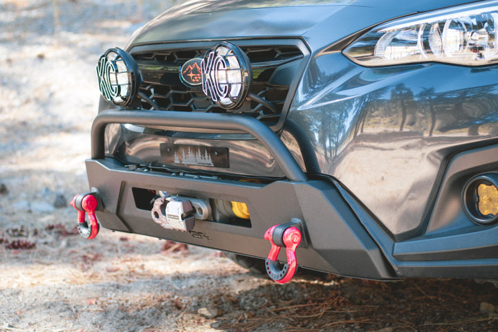 Body Armor 4x4 18-21 Subaru Crosstrek HiLine Front Winch Bumper - Bull Strap