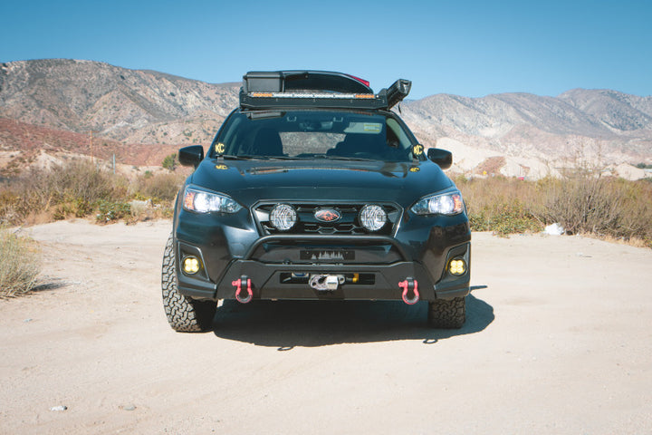 Body Armor 4x4 18-21 Subaru Crosstrek HiLine Front Winch Bumper - Bull Strap