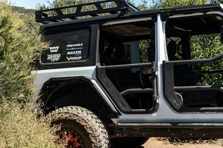 Body Armor 4x4 2018+ Jeep Wrangler JL Gladiator JT Tube Doors Rear Pair - Bull Strap