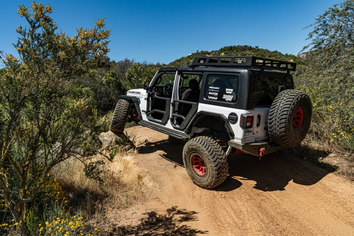 Body Armor 4x4 2018+ Jeep Wrangler JL Gladiator JT Tube Doors Rear Pair - Bull Strap