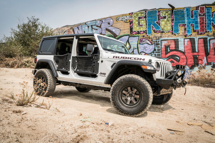 Body Armor 4x4 2018+ Jeep Wrangler JL and Gladiator JT Trail Doors Front Pair - Bull Strap