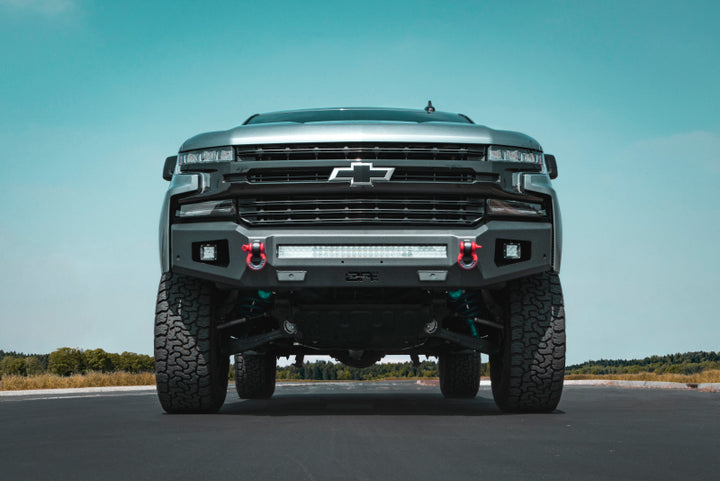 Body Armor 4x4 2019+ Chevy Silverado 1500 Ambush Series Front Bumper (Non-Winch) - Bull Strap