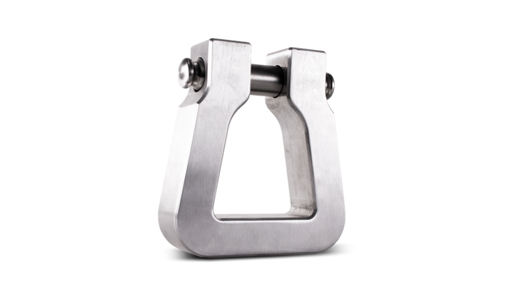 Body Armor 4x4 Mega D-Ring Machined Silver Single - Bull Strap