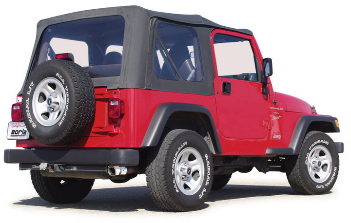 Borla 00-06 Jeep Wrangler Sport/SE/X/Rubicon Sahara 2.5L/4cyl 4.0L/6cyl SS Catback Exhaust - Bull Strap