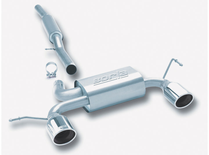 Borla 01-06 Audi TT Quattro 1.8T 225HP MT AWD 2dr Single Split Rear Exit SS Catback Exhaust - Bull Strap