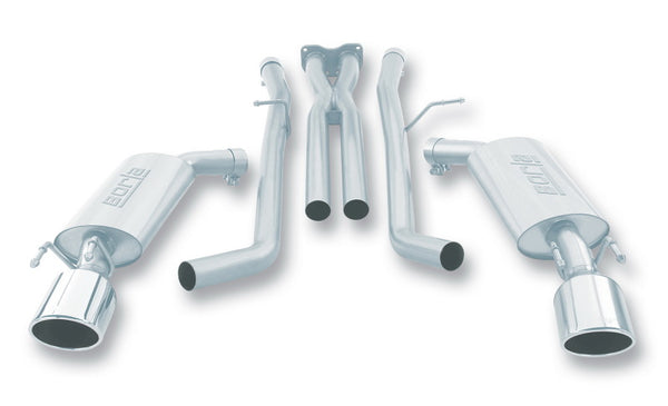 Borla 05-06 Pontiac GTO Coupe 2dr 6.0L 8cyl AT/MT 4spd/6spd RWD SS Catback Exhaust w/ inXin Pipe - Bull Strap