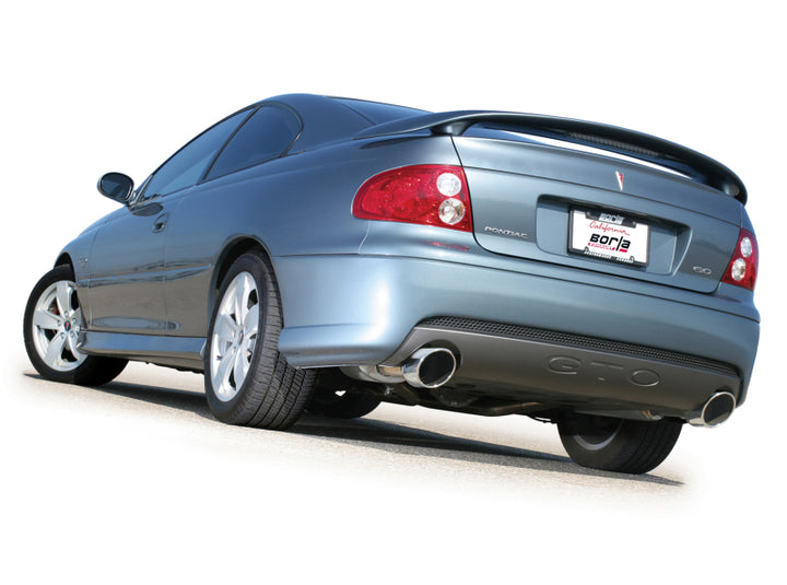Borla 05-06 Pontiac GTO Coupe 2dr 6.0L 8cyl AT/MT 4spd/6spd RWD SS Catback Exhaust w/ inXin Pipe - Bull Strap