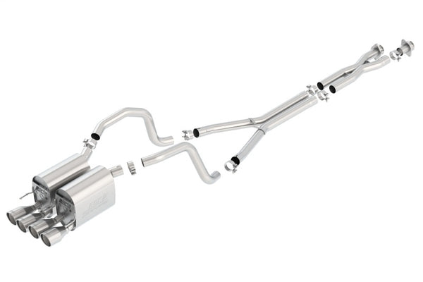 Borla 05-08 Chevrolet Corvette Coupe/Conv 6.0L/6.2L 8cyl 4spd/6spd RWD inS-Type IIin Catback Exhaust - Bull Strap