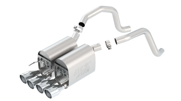 Borla 05-08 Chevrolet Corvette Coupe/Conv 6.0L/6.2L 8cyl Aggressive ATAK Exhaust (rear section only) - Bull Strap