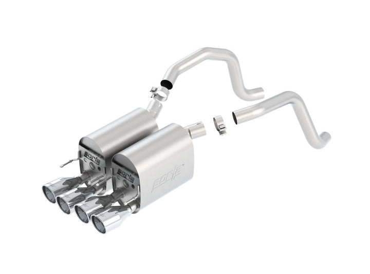 Borla 05-08 Corvette Coupe/Conv 6.0L/6.2L 8cyl 6spd RWD Touring SS Exhaust (rear section only) - Bull Strap