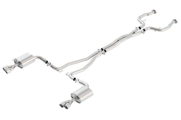 Borla 08-09 Pontiac G8/GT 6.0L 8cyl SS Catback Exhaust w/ X Pipe - Bull Strap