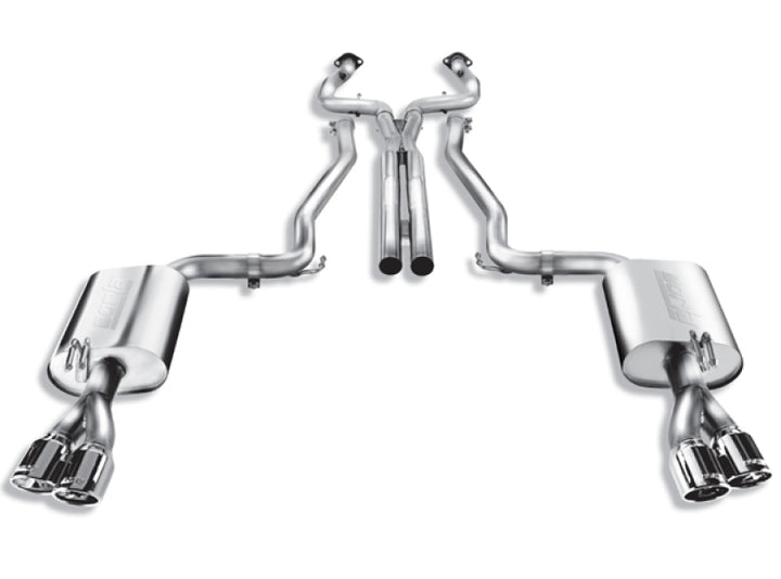 Borla 08-09 Pontiac G8/GT 6.0L 8cyl SS Catback Exhaust w/ X Pipe - Bull Strap