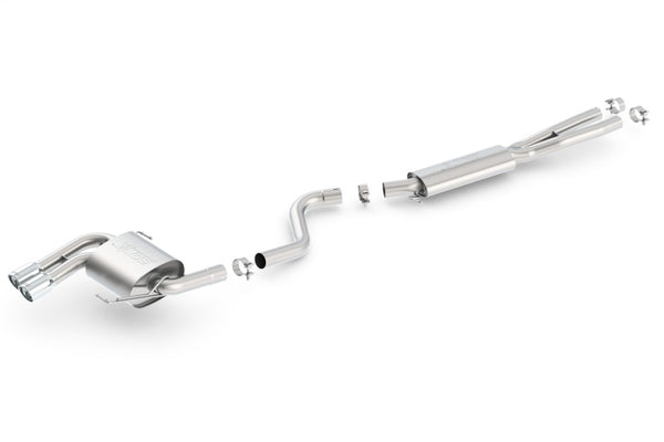 Borla 08-12 BMW 328i Sdm E90 2.0L RWD Dual Left Rear Exit Touring Cat-Back Exhaust - Bull Strap