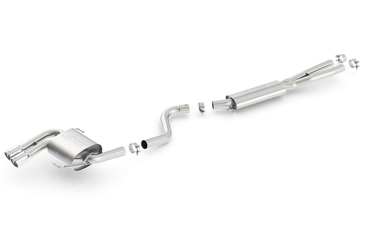Borla 08-12 BMW 328i Sdm E90 2.0L RWD Dual Left Rear Exit Touring Cat-Back Exhaust - Bull Strap