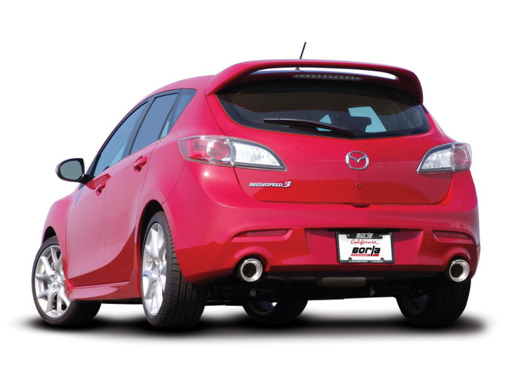 Borla 10-13 Mazda 3/Mazdaspeed 3 2.5L/2.3L Turbo FEW MT Hatchback SS Exhaust (rear section only) - Bull Strap