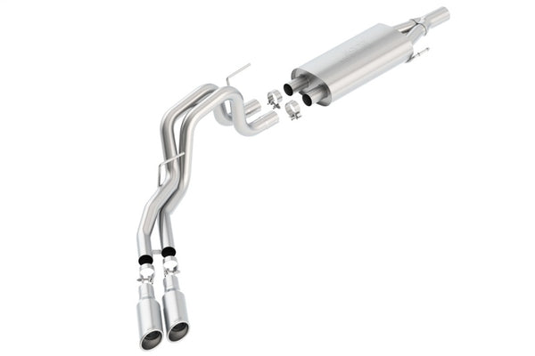 Borla 10-14 Ford F-150 SVT Raptor 6.2L-8cyl SS Catback Exhaust - Bull Strap