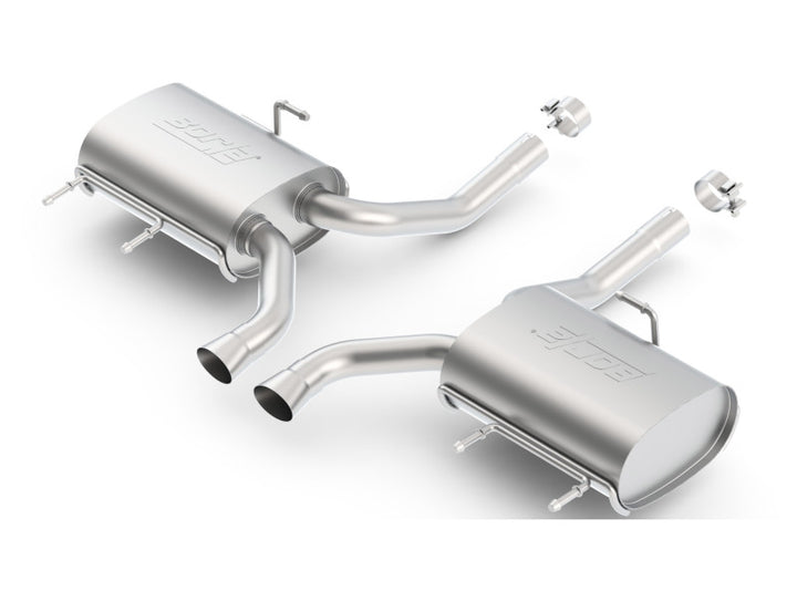 Borla 11-14 CTS Coupe V6 3.6L AT RWD/AWD Dual Ctr Rear Exit Touring Exhaust (REAR SECTION ONLY) - Bull Strap