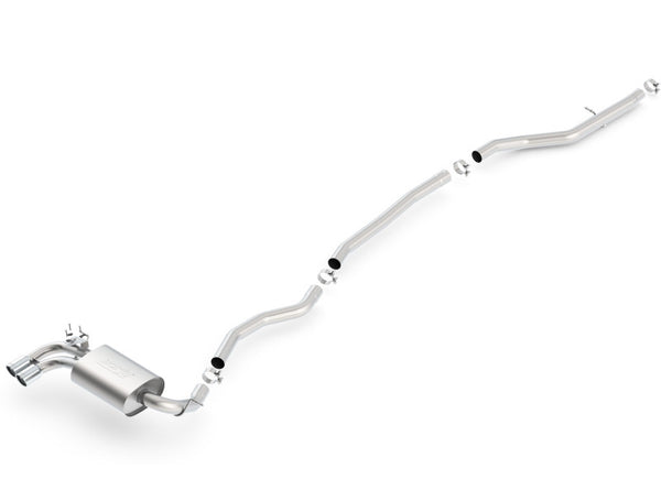 Borla 12-15 BMW 328i Sedan 2.0L AT/MT RWD Dual Left Rear Exit Catback Exhaust - Bull Strap