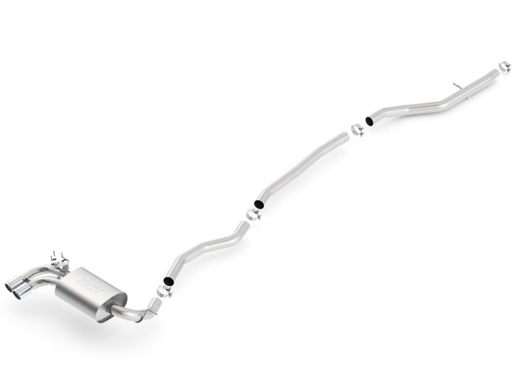 Borla 12-15 BMW 328i Sedan 2.0L AT/MT RWD Dual Left Rear Exit Catback Exhaust - Bull Strap